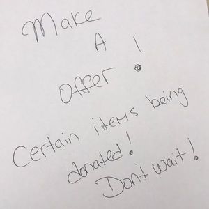 Make an offer !!!! Donating items !!!